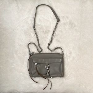 Rebecca Minkoff Mini Mac Grey and Silver Crossbody Bag